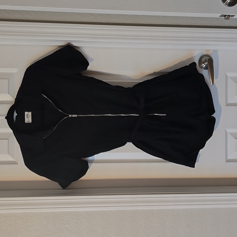 Soft Black Romper with a Belt